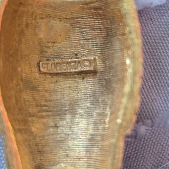 Vintage Florenza Owl Pin Gold-Tone Finish, Cabochon Eyes - Picture 13 of 15